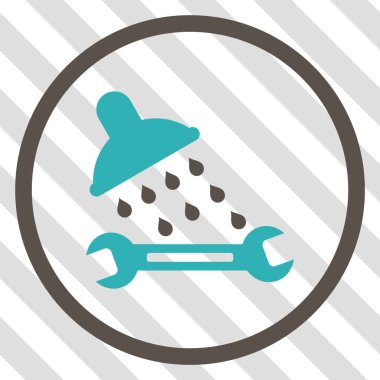 Duş sıhhi tesisat vektör simgesi