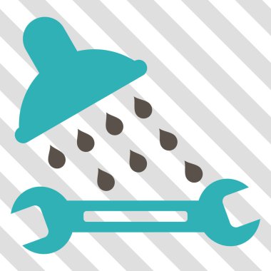 Duş sıhhi tesisat vektör simgesi