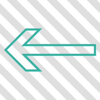 Ok sol vektör simgesi