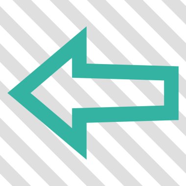 Ok sol vektör simgesi