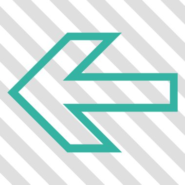 Ok sol vektör simgesi