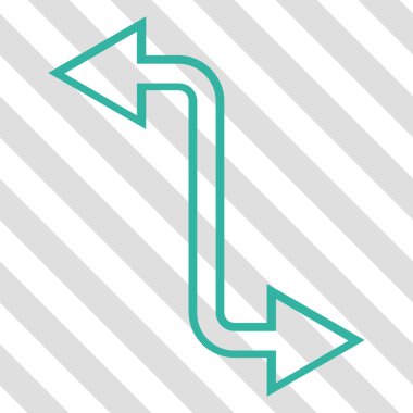 Eğri Exchange ok vektör simgesi