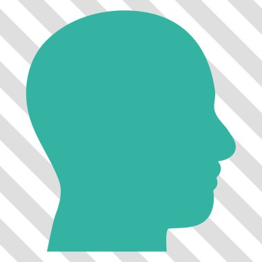 Kafa profil vektör simgesi