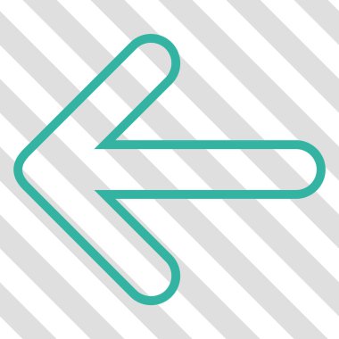 Vektör simge sol yönlü ok