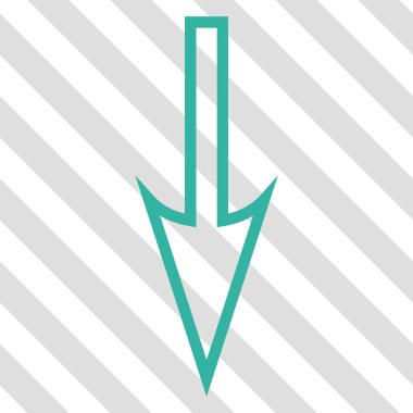 Vektör simgesi aşağı ok keskin