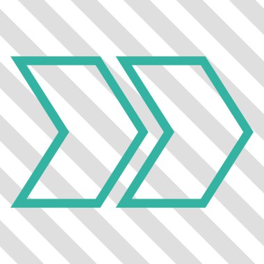 Üst karakter doğru vektör simgesi