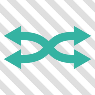 Shuffle okları yatay vektör simgesi