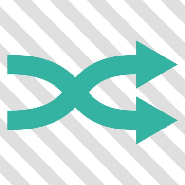 Shuffle okları doğru vektör simgesi