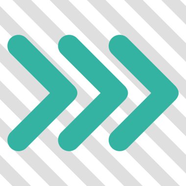 Üçlü ok ucu doğru vektör simgesi