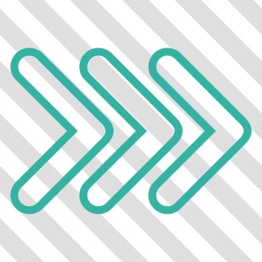 Üçlü işaretçi doğru vektör simgesi