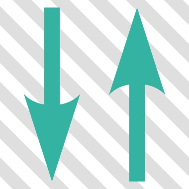 Dikey Exchange okları vektör simgesi