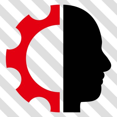 Cyborg dişli vektör simgesi