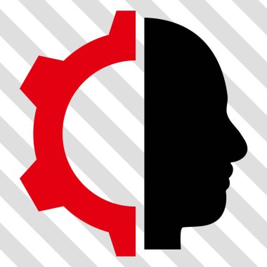 Cyborg dişli vektör simgesi