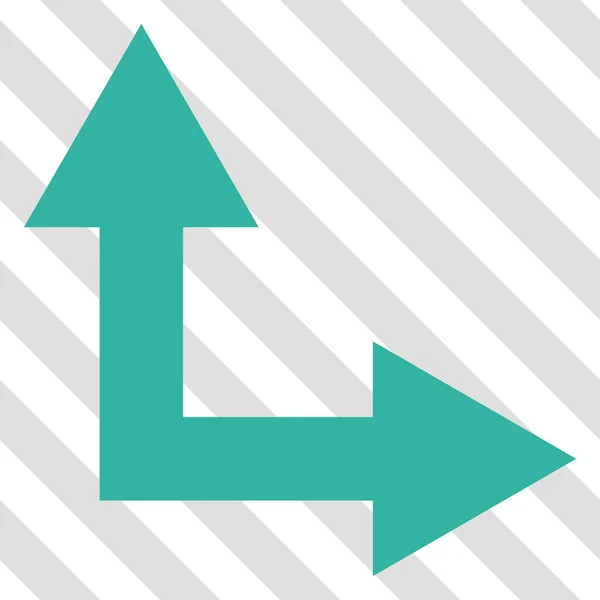 Bifurcation Arrow Right Up Vector Icon — Stock Vector