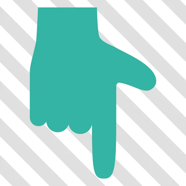 Hand Pointer Down Vector Icon — Stock Vector