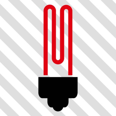 Floresan ampul vektör simgesi