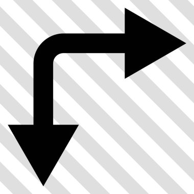 Şu vektör simgesi aşağı çatallanma ok