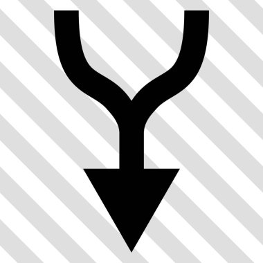 Vektör simgesi aşağı ok birleştirmek