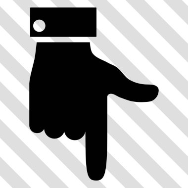 Vektör simgesi aşağı el işaretçisi