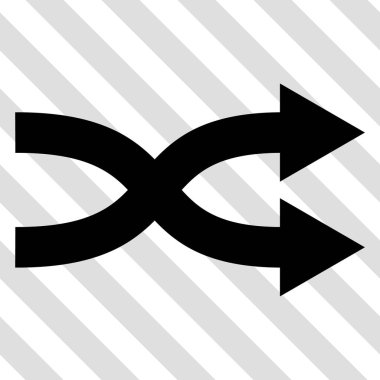 Shuffle okları doğru vektör simgesi