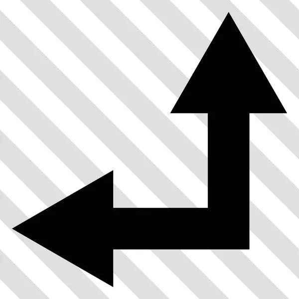 Flèche de bifurcation gauche vers le haut Icône vectorielle — Image vectorielle