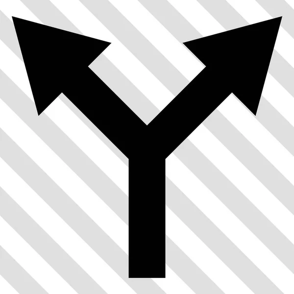 Bifurcation Arrow Up Vector Icon — Stock Vector