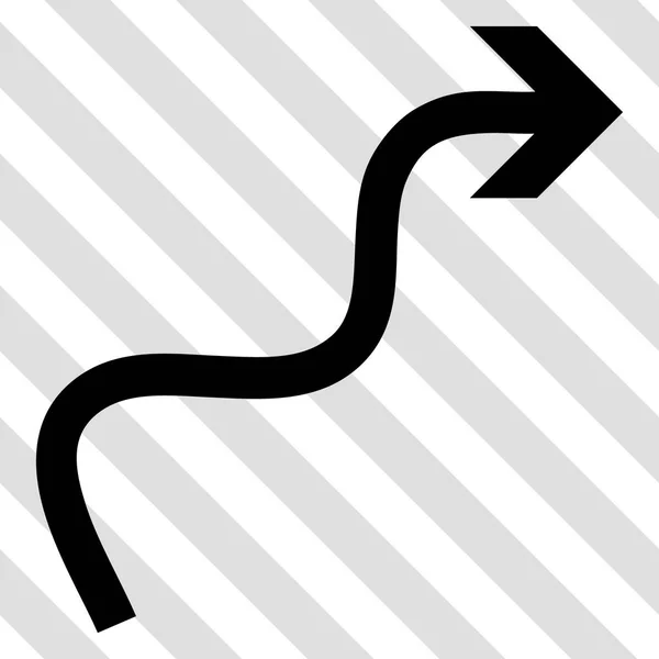 Curve Arrow Vector Icon — Stock Vector