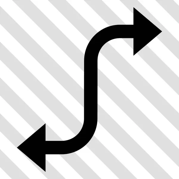 Tegenover pijlpictogram Vector Bend — Stockvector