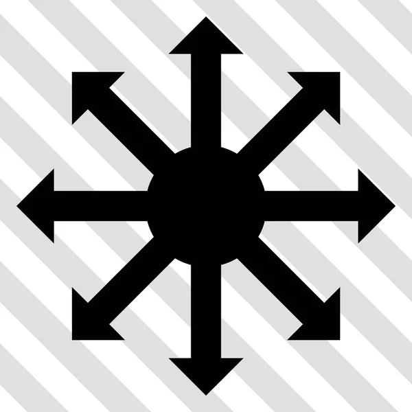 Radial Arrows Vector Icon — Stock Vector