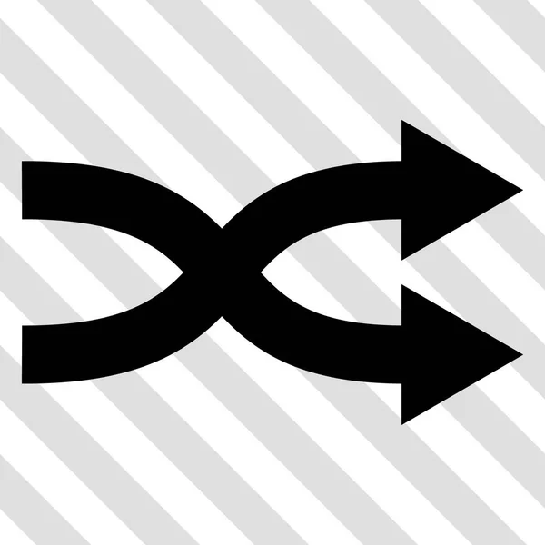 Pfeile rechts Vektor-Symbol mischen — Stockvektor