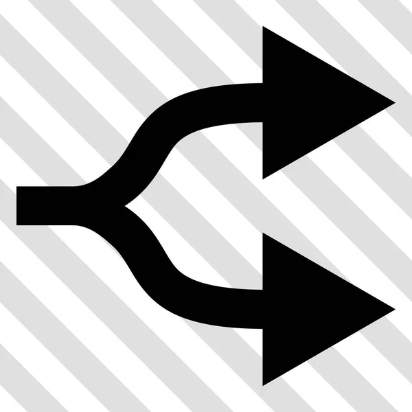 Split Arrows Right Vector Icon — Stock Vector