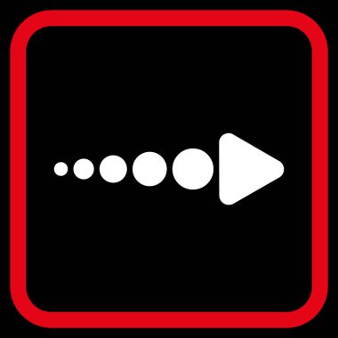 Ok sağ vektör simgesi bir çerçeve içinde