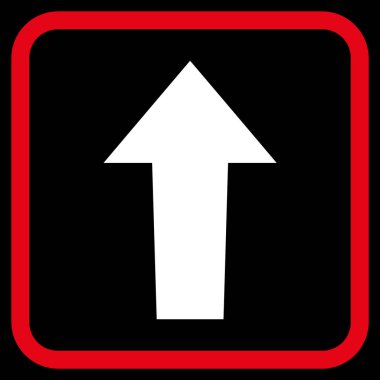 Vektör simgesi bir çerçeve içinde yukarı ok