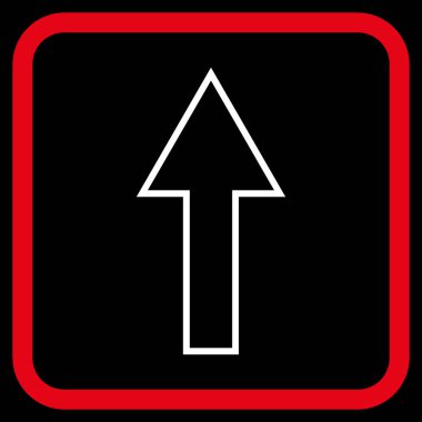 Vektör simgesi bir çerçeve içinde yukarı ok