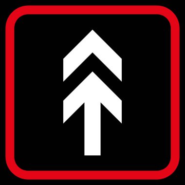 Vektör simgesi bir çerçeve içinde yukarı ok