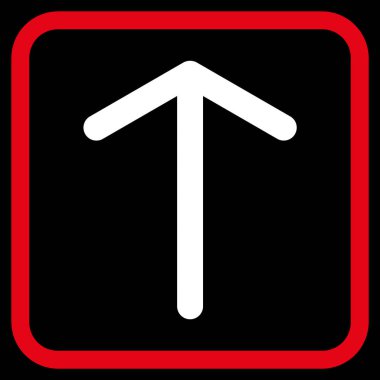 Vektör simgesi bir çerçeve içinde yukarı ok