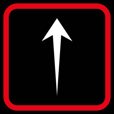 Vektör simgesi bir çerçeve içinde yukarı ok