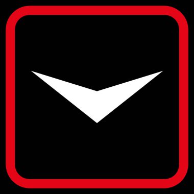 Vektör simgesi bir çerçeve içinde aşağı ok ucu