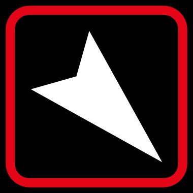 Ok ucu sağ aşağı vektör simgesi bir çerçeve içinde