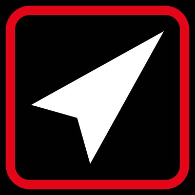 Ok ucu sağ yukarı vektör simgesi bir çerçeve içinde