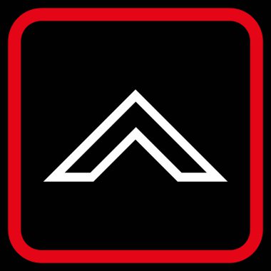 Vektör simgesi bir çerçeve içinde yukarı ok ucu