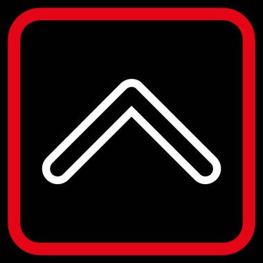 Vektör simgesi bir çerçeve içinde yukarı ok ucu