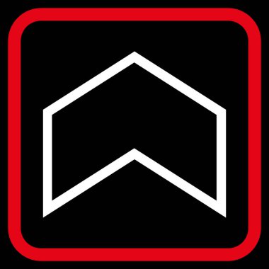 Vektör simgesi bir çerçeve içinde yukarı ok ucu