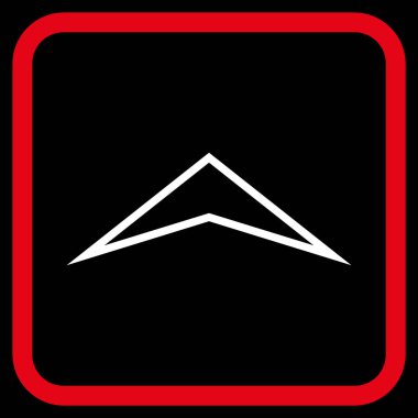 Vektör simgesi bir çerçeve içinde yukarı ok ucu