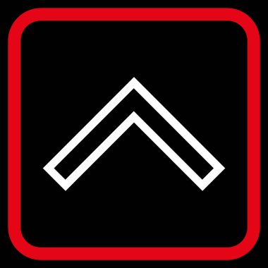 Vektör simgesi bir çerçeve içinde yukarı ok ucu