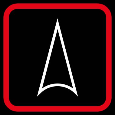 Vektör simgesi bir çerçeve içinde yukarı ok ucu