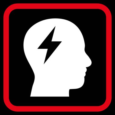 Beyin fırtınası vektör simgesi bir çerçeve içinde