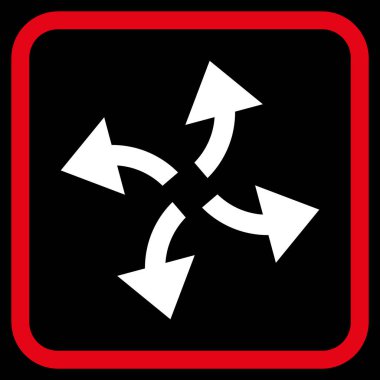 Santrifüj oklar bir çerçeve içinde simge vektör