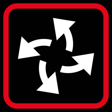 Santrifüj oklar bir çerçeve içinde simge vektör