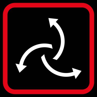 Santrifüj oklar bir çerçeve içinde simge vektör